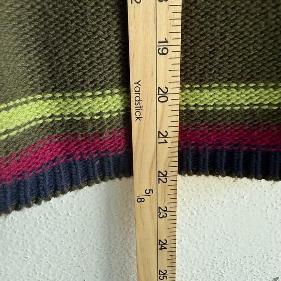 Vtg 90s Sweater Striped Colorblock Crewneck USA Made Preppy Grunge Womens L - Picture 8 of 8
